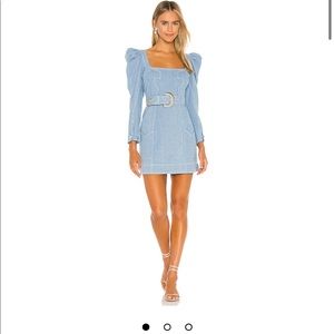 For Love & Lemons Josephine Denim Mini Dress